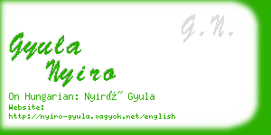 gyula nyiro business card